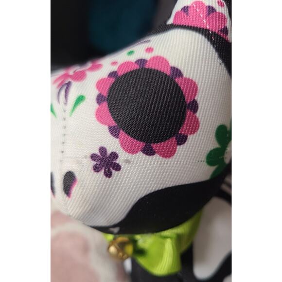 Day of the Dead Skeleton Cat Dia De Los Muertos Fabric Stuffie Toy Halloween - Picture 8 of 8